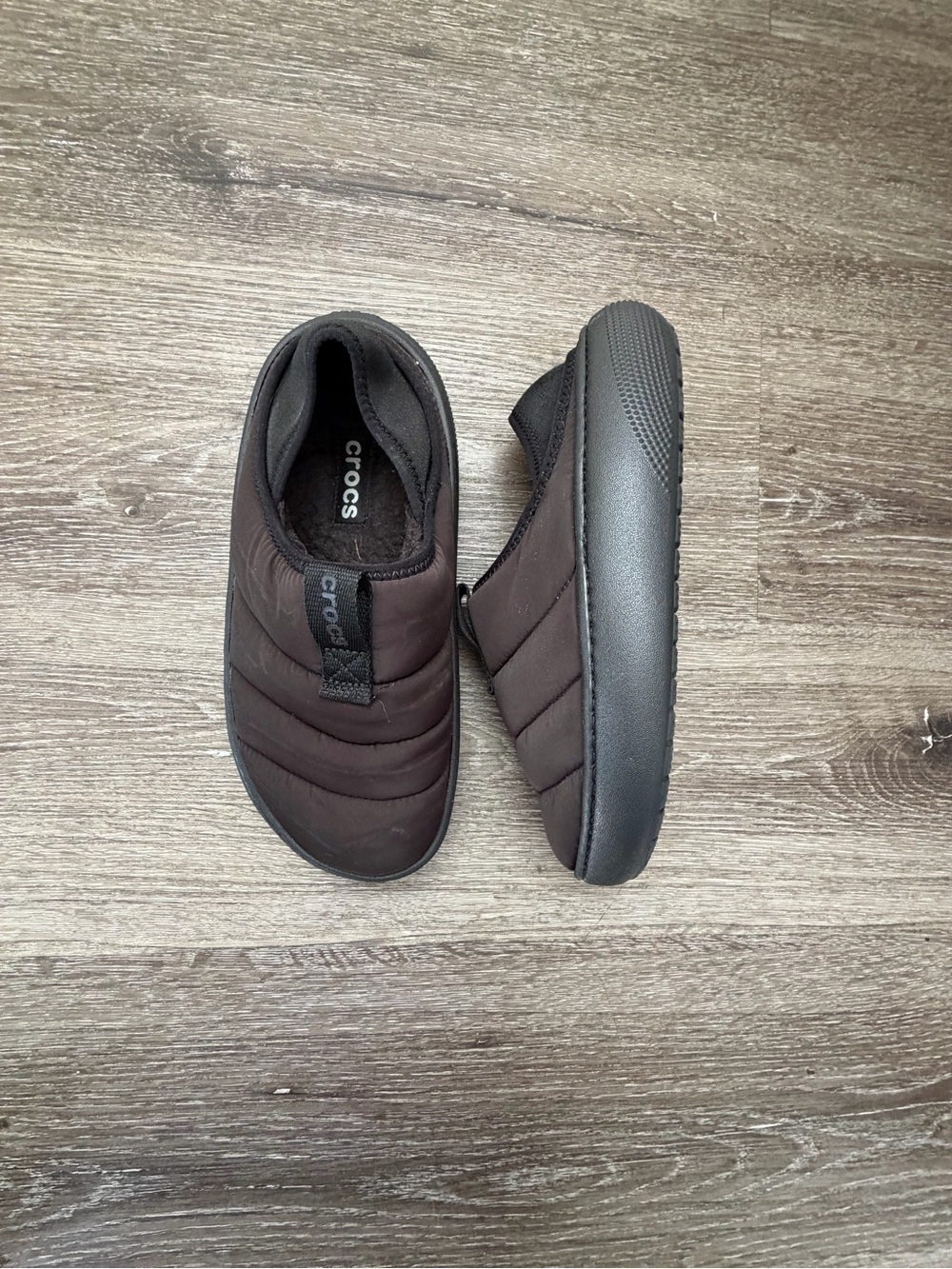 CROCS Women’s Brown Quilted Slip-On Clog
